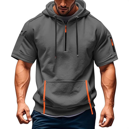 Herren Hoodie Freizeitjacke Mit Reißverschlusstaschen Modern