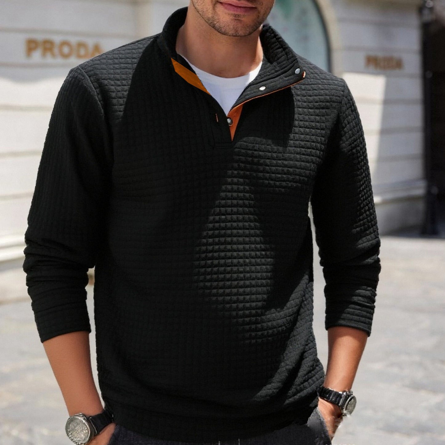 Herren Pullover Stehkragen Modisch Elegangt