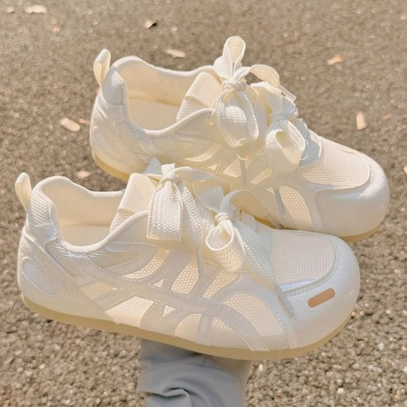 Damen Sneaker Sportlich Leicht mit Schnürung und Netzdesign - BerlinGlamour