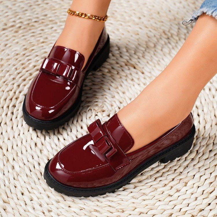 Damen Mokassins Elegantes Schnallen Design Schuhe