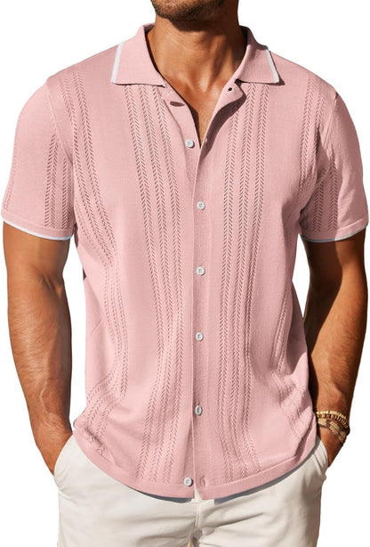 Herren Kurzarmhemd Elegantes Muster Berlin Style