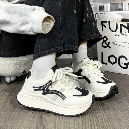 Damen Sneaker Chunky Plattform Schuhe Trendig Komfortabel
