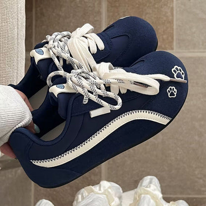 Damen Sneaker Tiermuster Atmungsaktiv Sportlich