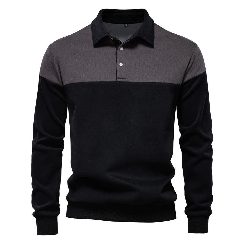 Herren Poloshirt Langarm Modern Farben Hochwertig