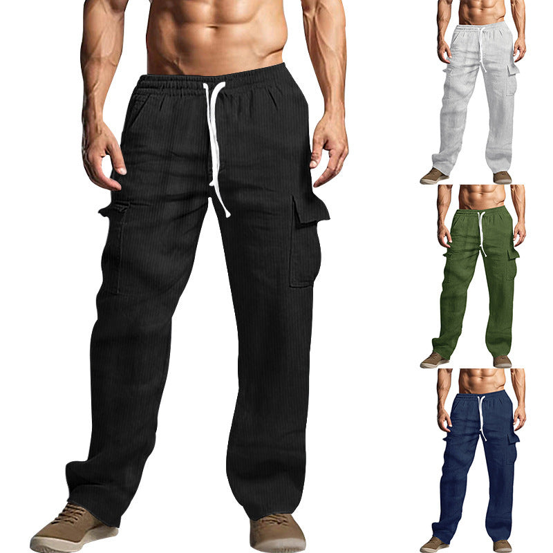 Herren Cargo-Hose im lässigen Schnitt mit elastischem Bund und praktischen Taschen BerlinGlamour → Herren Cargo-Hose im modernen Stil mit elastischem Reißverschluss und praktischen Verstau
