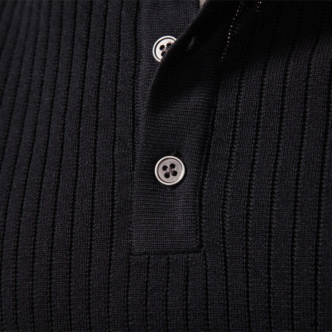 Herren Strickpullover Fein Rippenmuster Modern