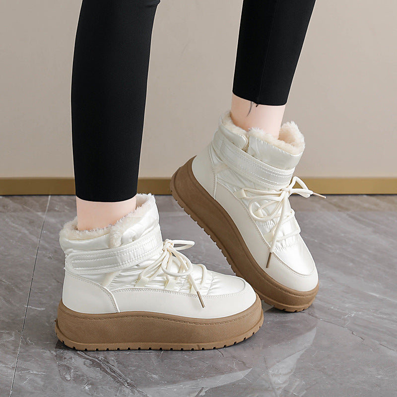 Damen Stiefel High-Top Gefüttert Warm Winter