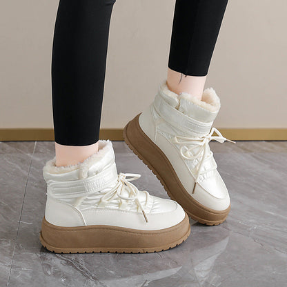 Damen Stiefel High-Top Gefüttert Warm Winter