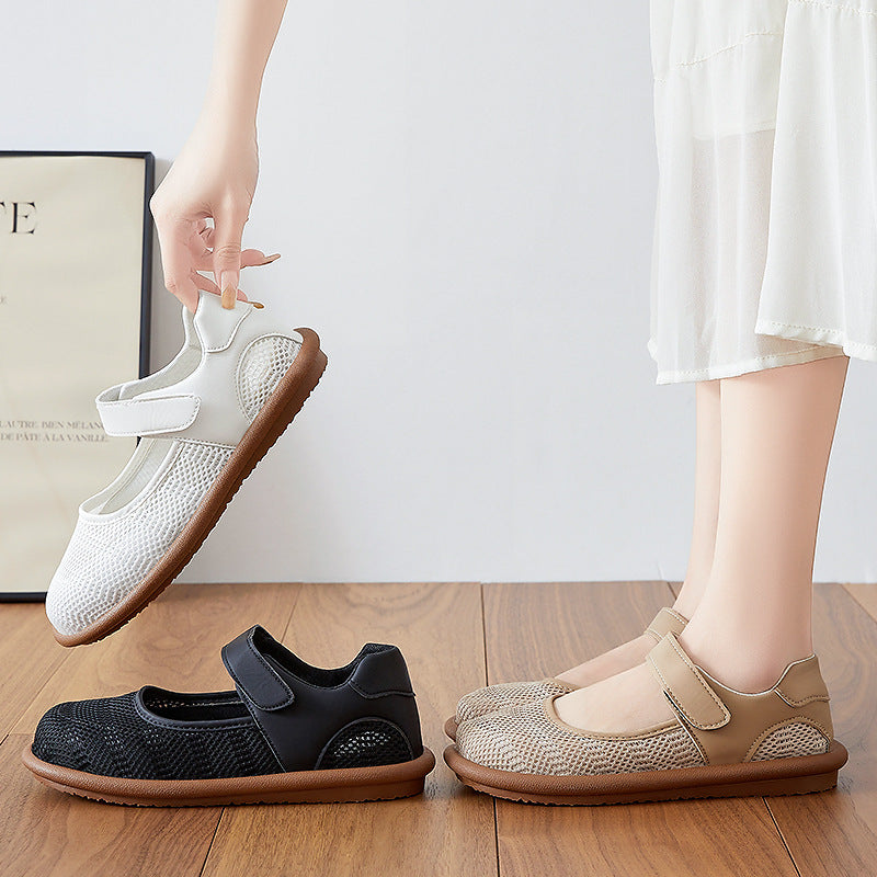 Damen Schuhe Klettverschluss Bequem Atmungsaktiv Komfort