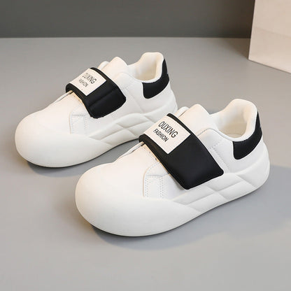 Damen Sneaker Sportlich Klettverschluss Modisch Schwarz