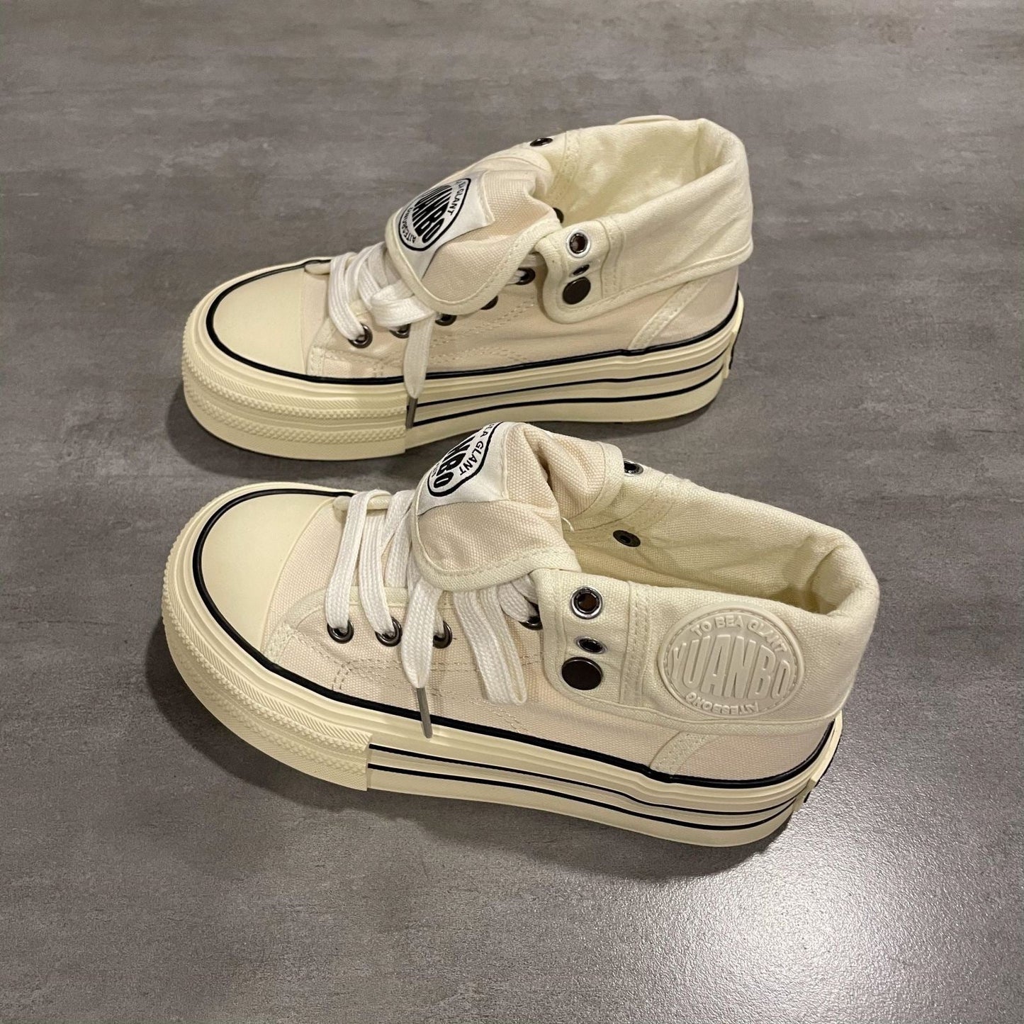 Damen Sneaker Hoch Plattform Schuhe Knöchelstütze Modisch