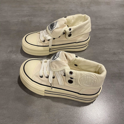 Damen Sneaker Hoch Plattform Schuhe Knöchelstütze Modisch