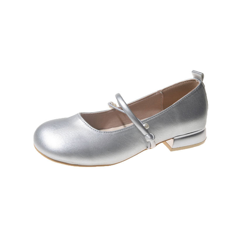 Damen Ballerinas Elegante Perlenschmuck Schuhe