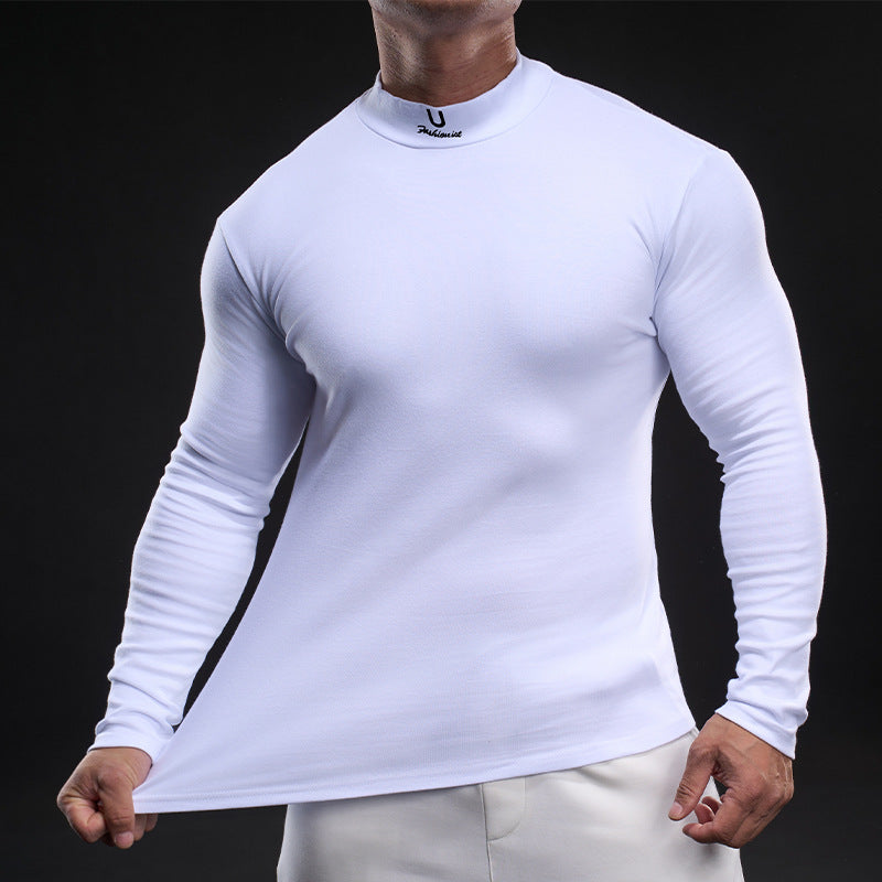 Herren Funktionsshirt Stehkragen Hochwertig Sportlich