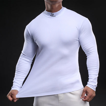 Herren Funktionsshirt Stehkragen Hochwertig Sportlich