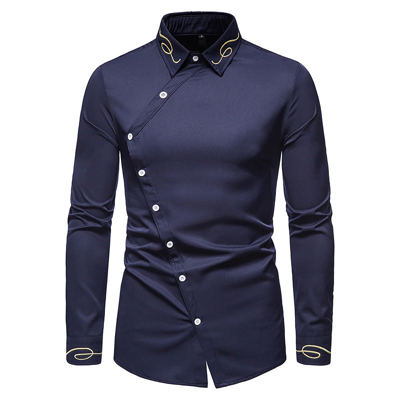 Eleganter Langarmhemd mit dekorativen Knopfdetails BerlinGlamour