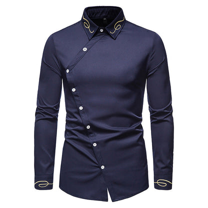 Eleganter Langarmhemd mit dekorativen Knopfdetails BerlinGlamour