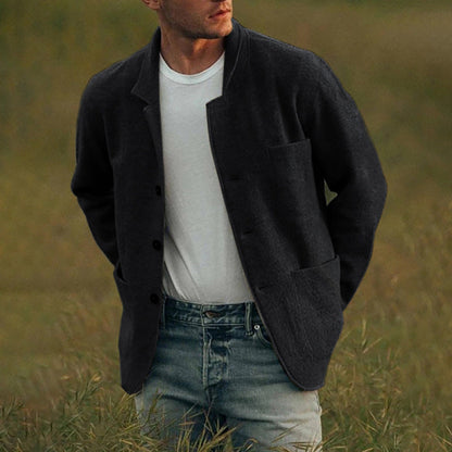 Herren Cardigan Jacke Elegant Bequem Mit Taschen