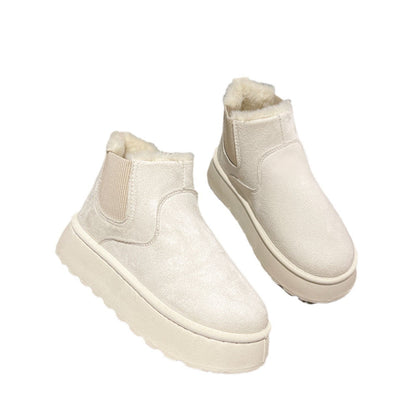 Damen Winterboots Warm Fleece gefüttert Elastisch