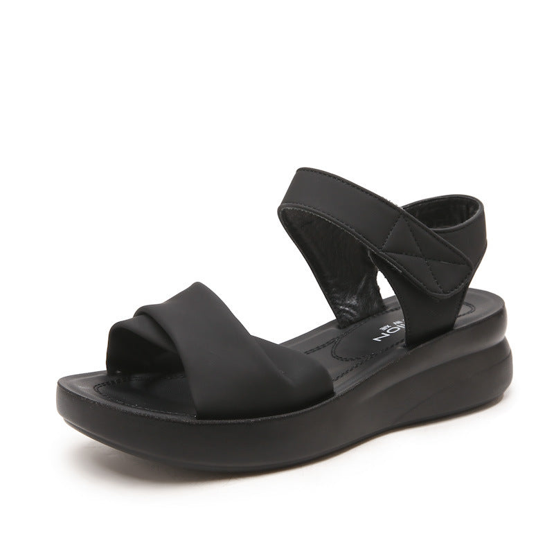 Damen Sandalen Komfortabel Riemensandal mit Kreuzband