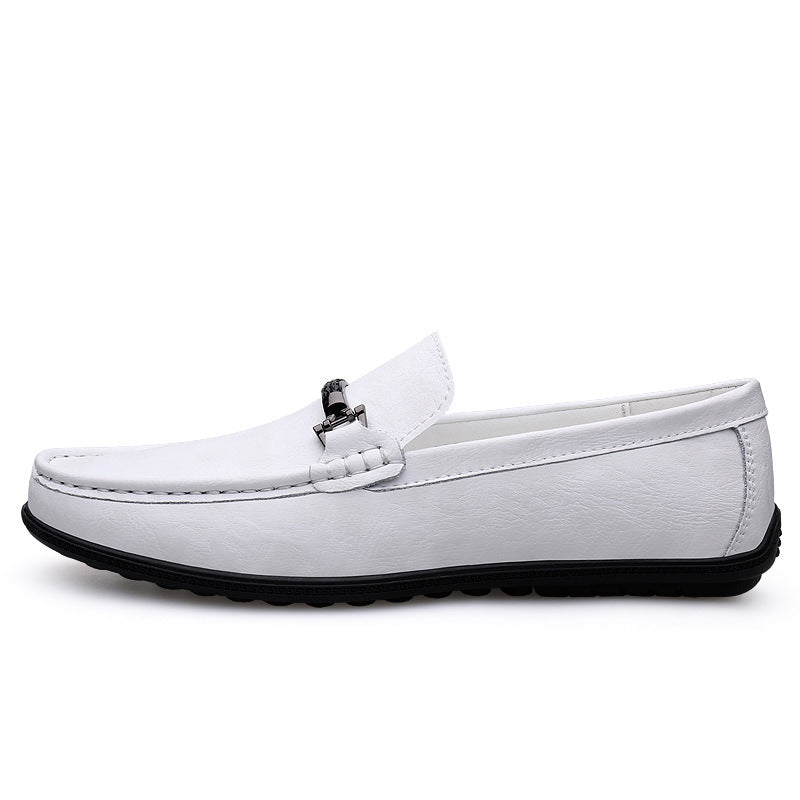 Damen Mokassins aus Leder mit Schnallenverschluss Elegante Schuhe