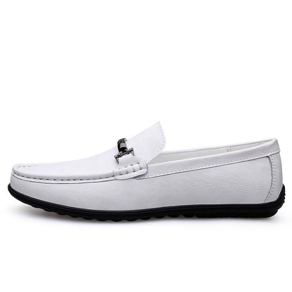 Damen Mokassins aus Leder mit Schnallenverschluss Elegante Schuhe