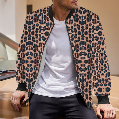 Herren Bomberjacke Leder Look Modern Style - BerlinGlamour