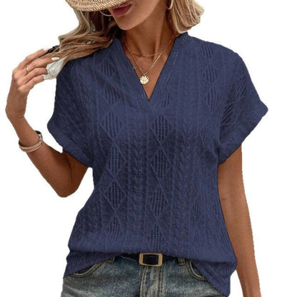 Damen Bluse Kurzarm Elegant Sommer