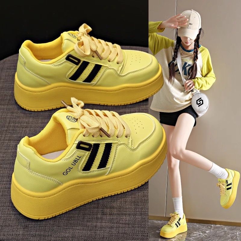 Damen Sneaker Plattform Sportlich Atmungsaktiv