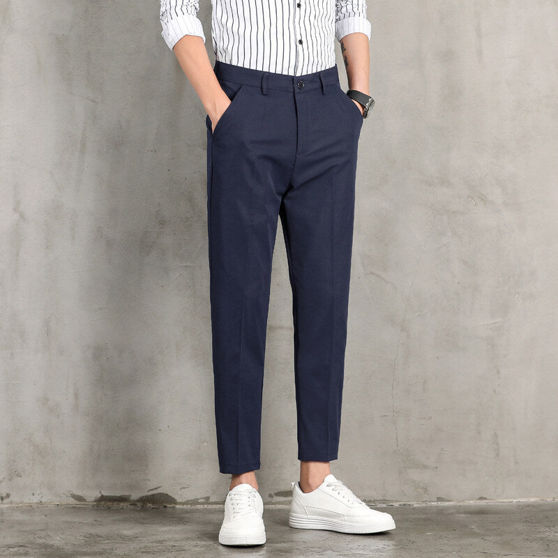 Herren Chino Hose Slim Fit mit Seitentaschen Modern