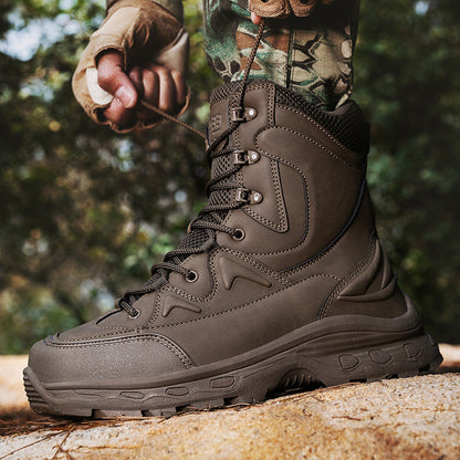 Herren Tactical Boots Robust Militärstil Schwarze Stiefel