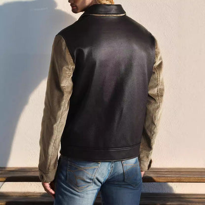 Herren Übergangsjacke Modern mit Kontrastärmel Slim Fit