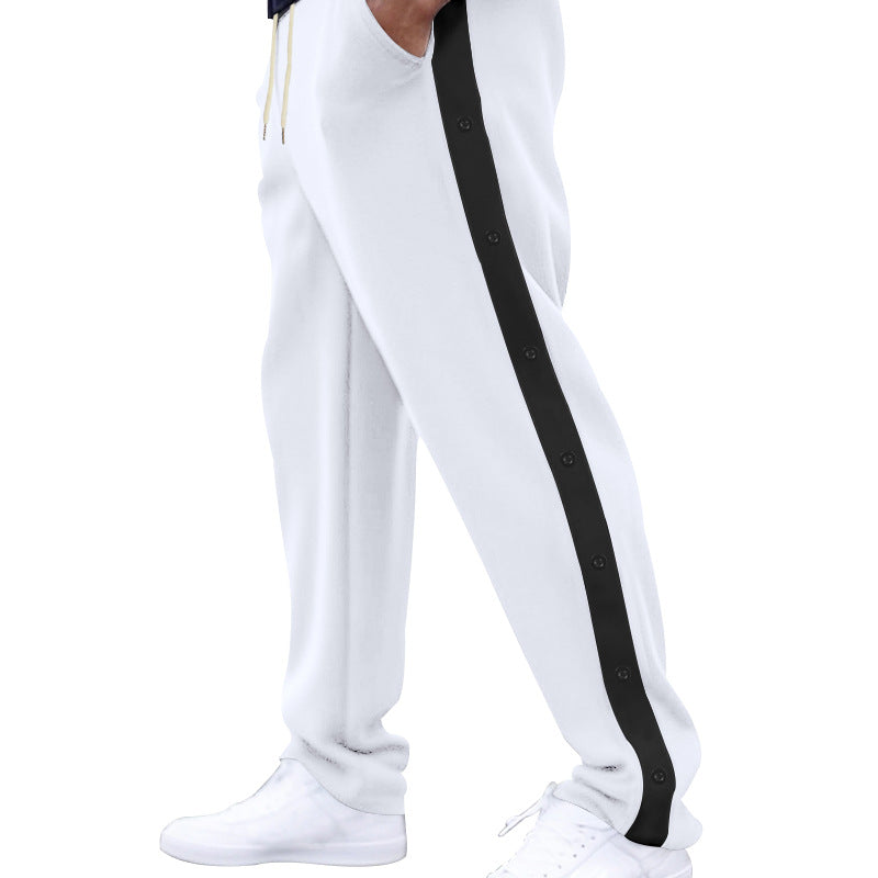 Herren Jogginghose Sportlich Elastisch Mit Knopfleiste
