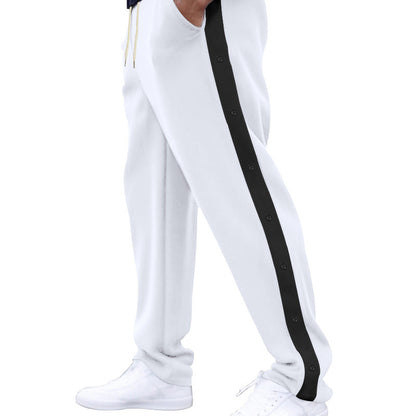 Herren Jogginghose Sportlich Elastisch Mit Knopfleiste