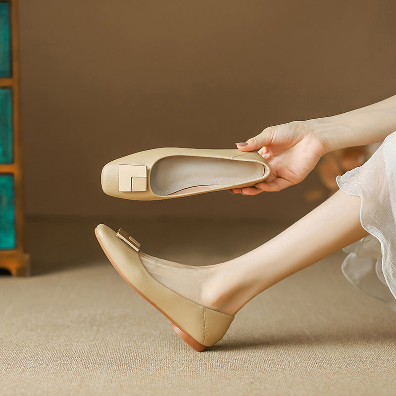 Elegante Damen Ballerinas Metallic Modern