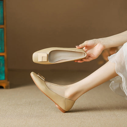 Elegante Damen Ballerinas Metallic Modern