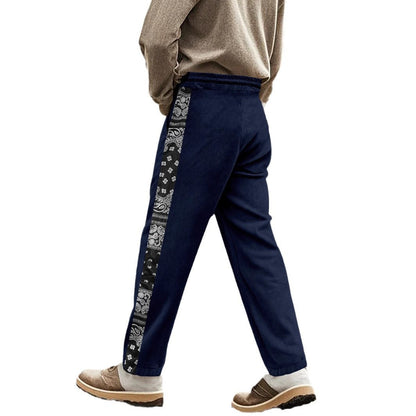 Herren Jogginghose Elastisch Mit Seitlichem Grafikdesign