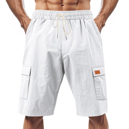 Herren Cargo-Shorts Bequem Vieltaschen Elastisch