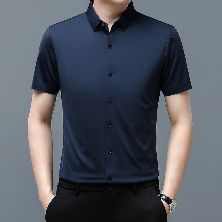 Herren Kurzarmhemd Elegante Baumwolle Modern