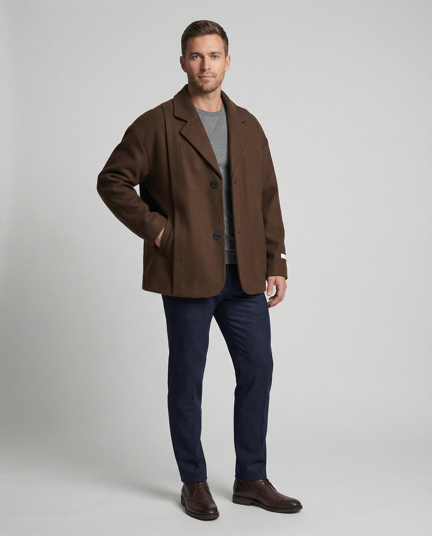 Herren Sakko Retro American Style Herbstjacke Locker