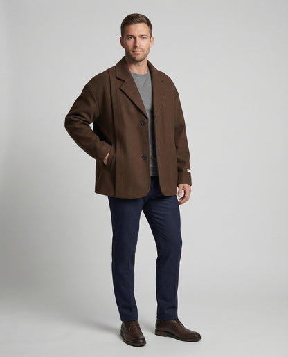 Herren Sakko Retro American Style Herbstjacke Locker