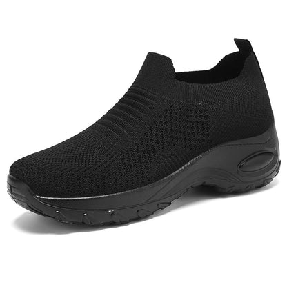 Damen Sneaker Atmungsaktiv Strick Schuhe Komfortabel Flexibel
