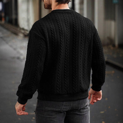 Herren Strickpullover Muster Pullover Grobstrick Modern
