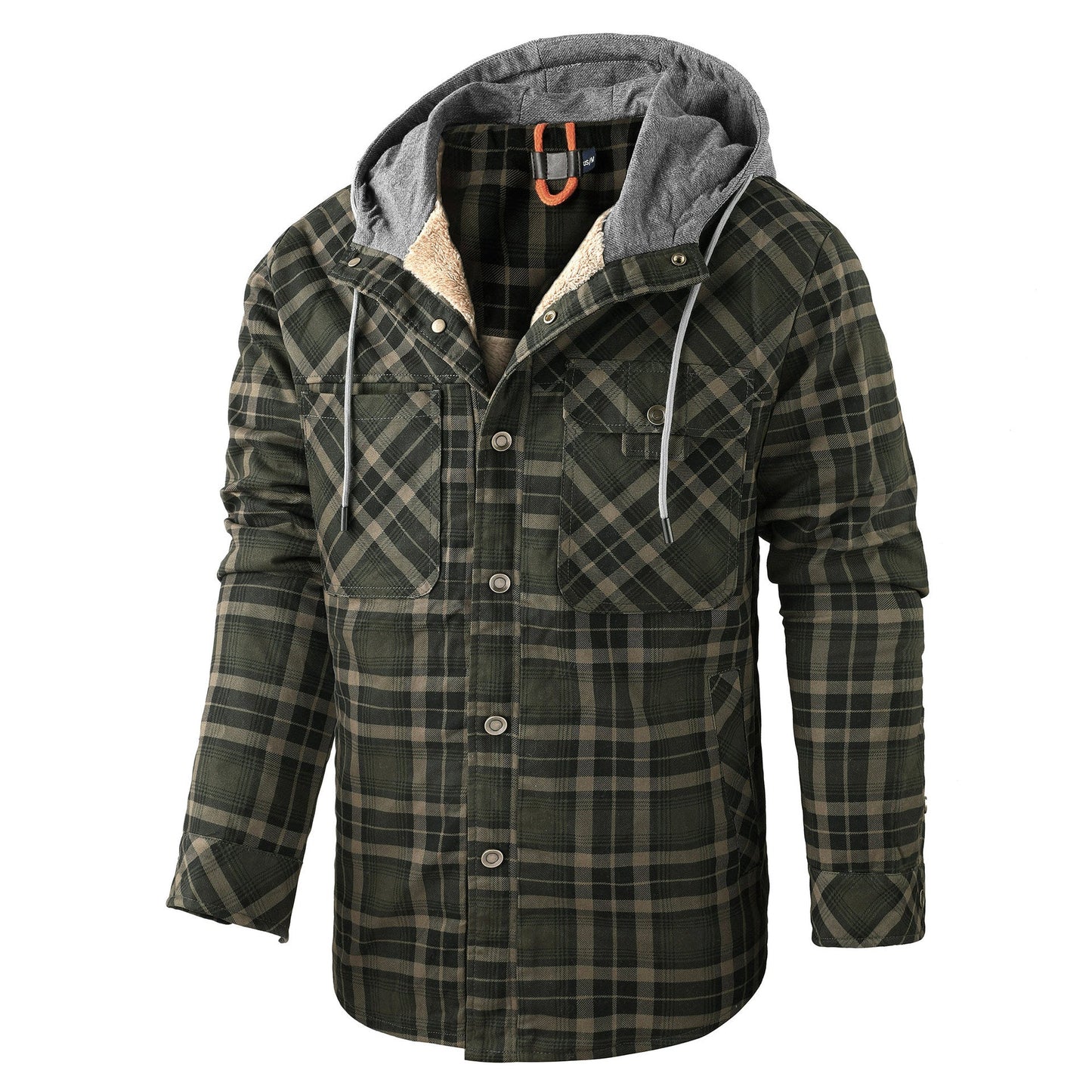 Herren Flanelljacke Weich Warm Mit Futter