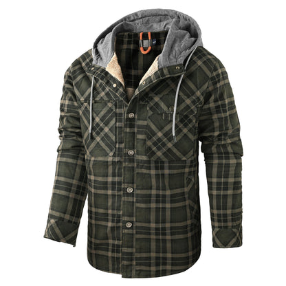 Herren Flanelljacke Weich Warm Mit Futter