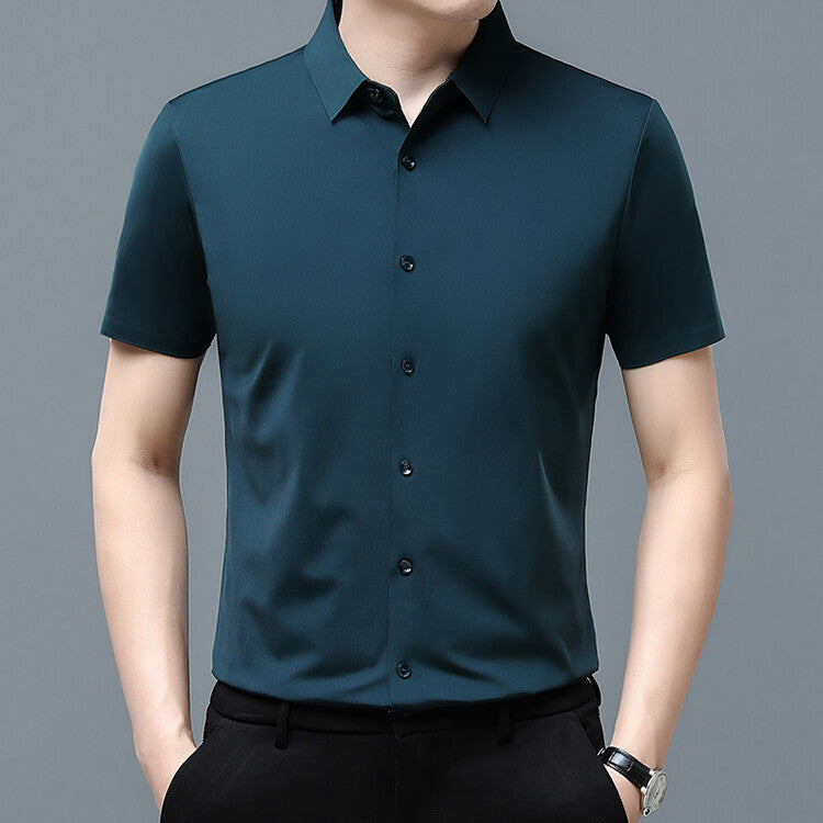 Herren Kurzarmhemd Elegante Baumwolle Modern