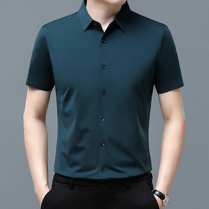 Herren Kurzarmhemd Elegante Baumwolle Modern