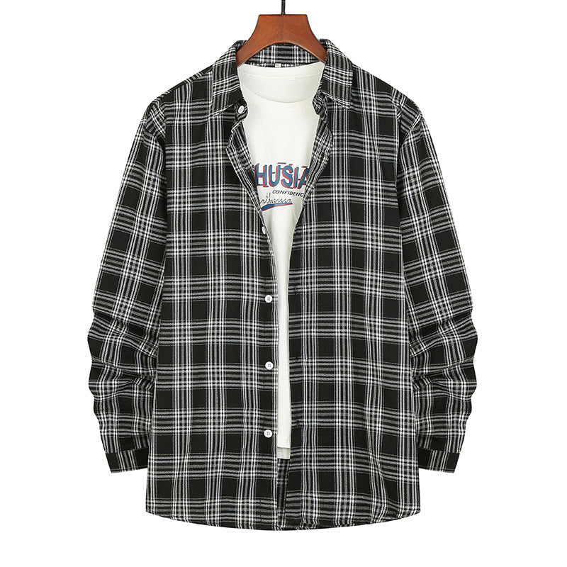 Herren Flanellhemd Karomuster Bequem Modern