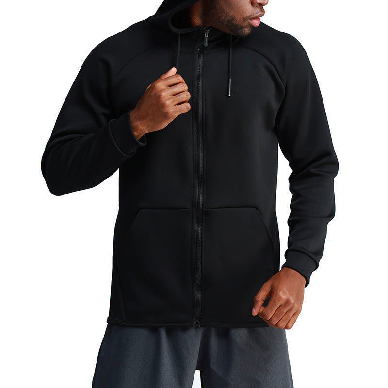 Herren Sportjacke Kapuze Taschen Funktionell Wasserdicht