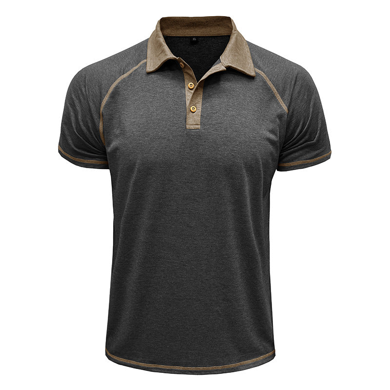 Herren Polo-Shirt Raglan-Schnitt Modern Sportlich